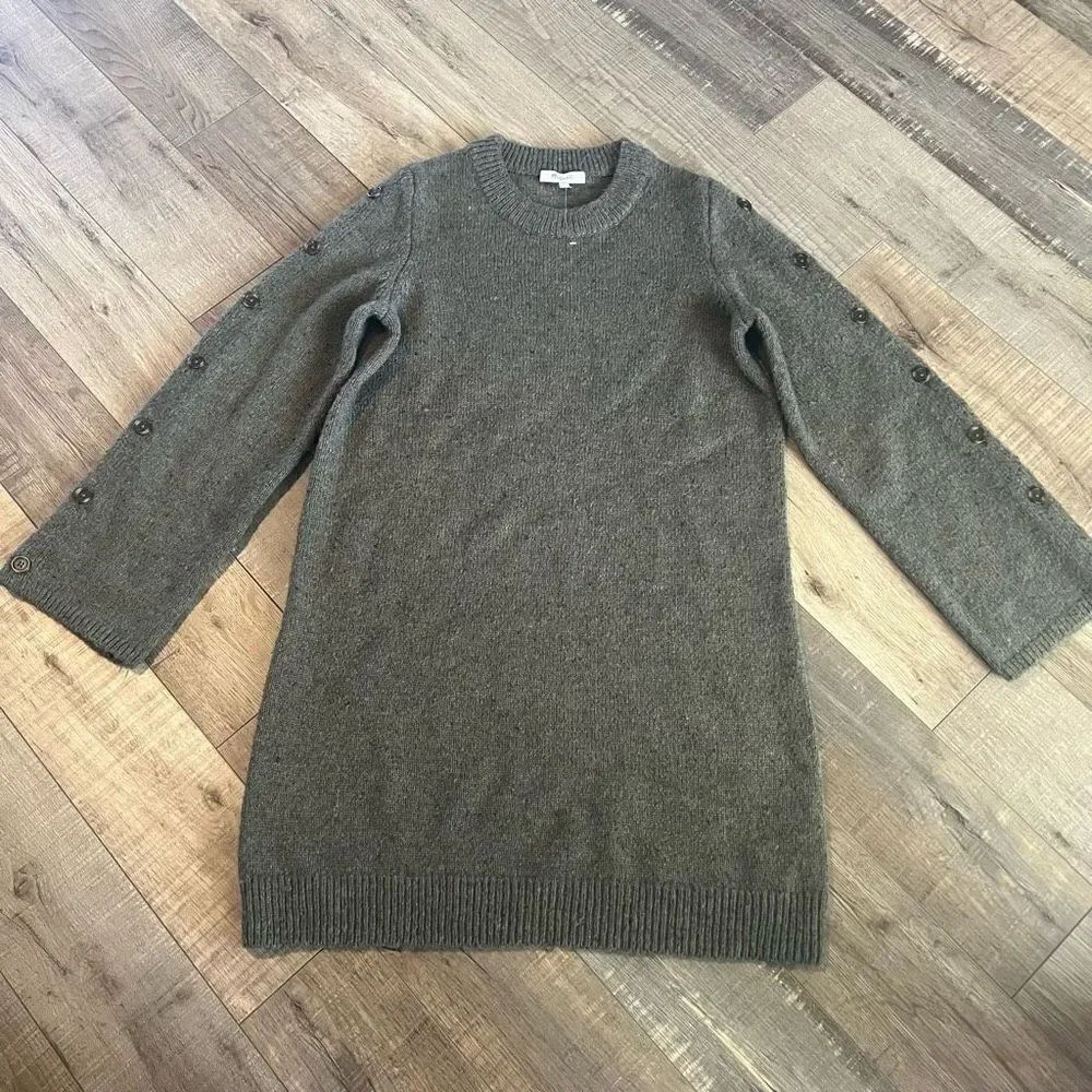 Madewell Donegal Button-Sleeve Sweater-Dress size M